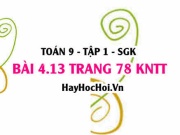 Bài 4.13 Toán 9 tập 1 SGK Kết nối tri thức
